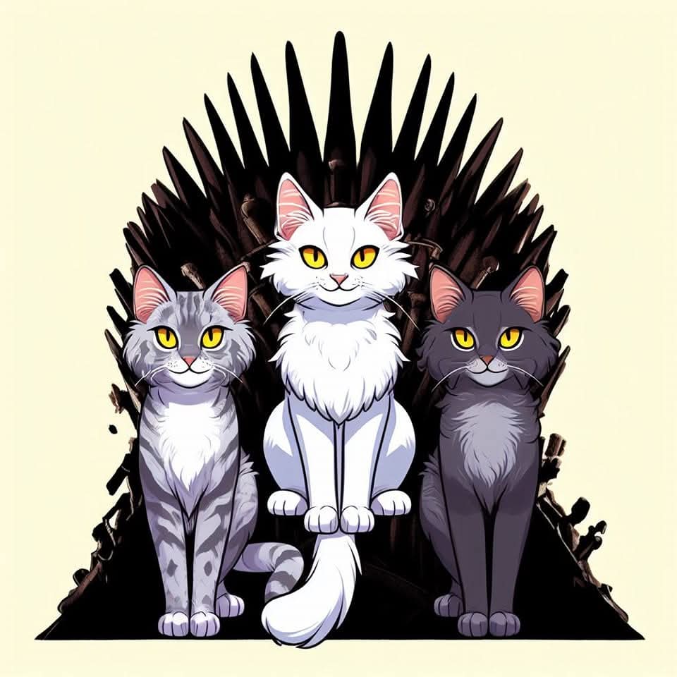 Iron Throne Maine Coons
